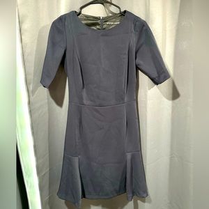 Zara Basic Elegant  Grey Dress with long sleeves